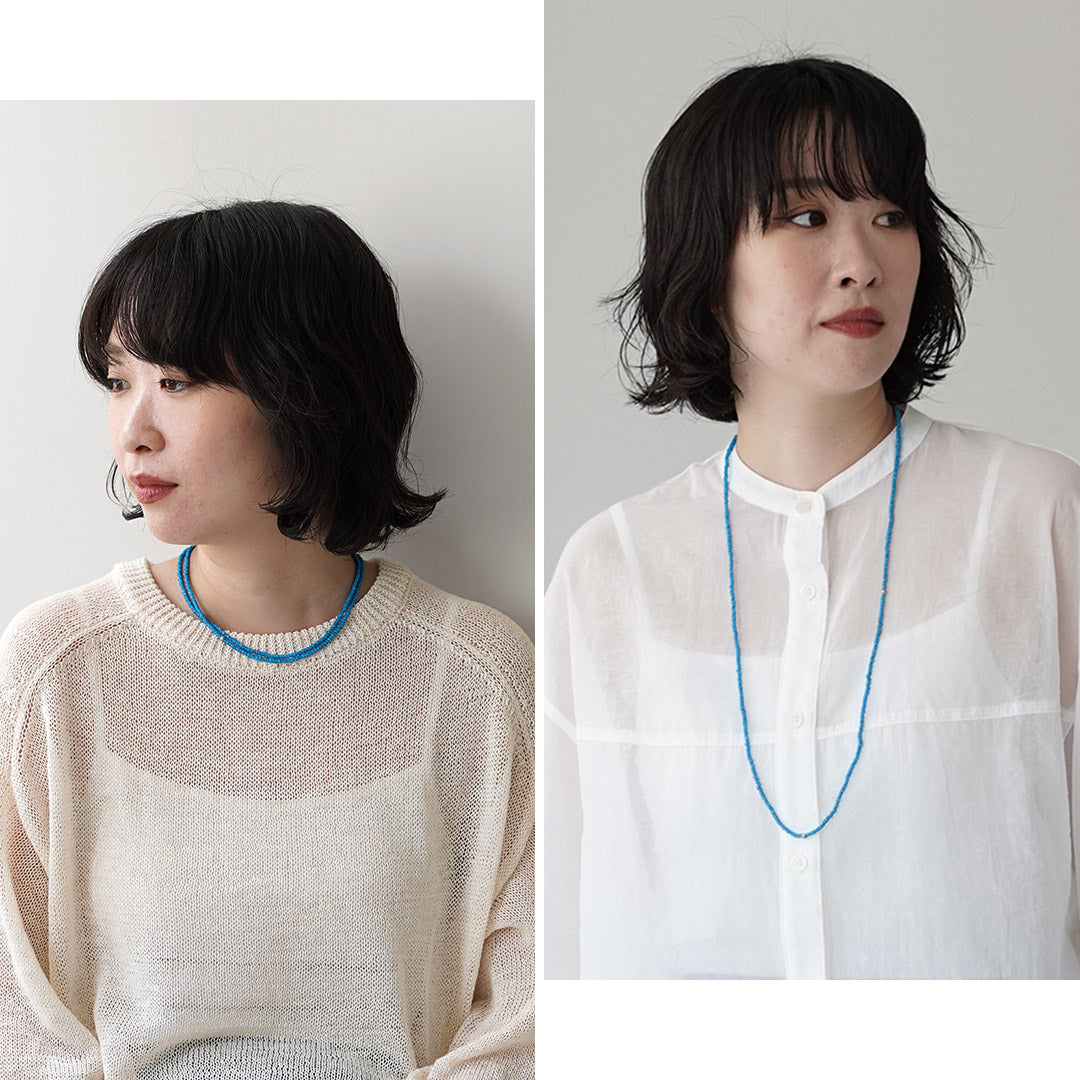 phaduA / Collar antiguo con cuentas de corazón blanco