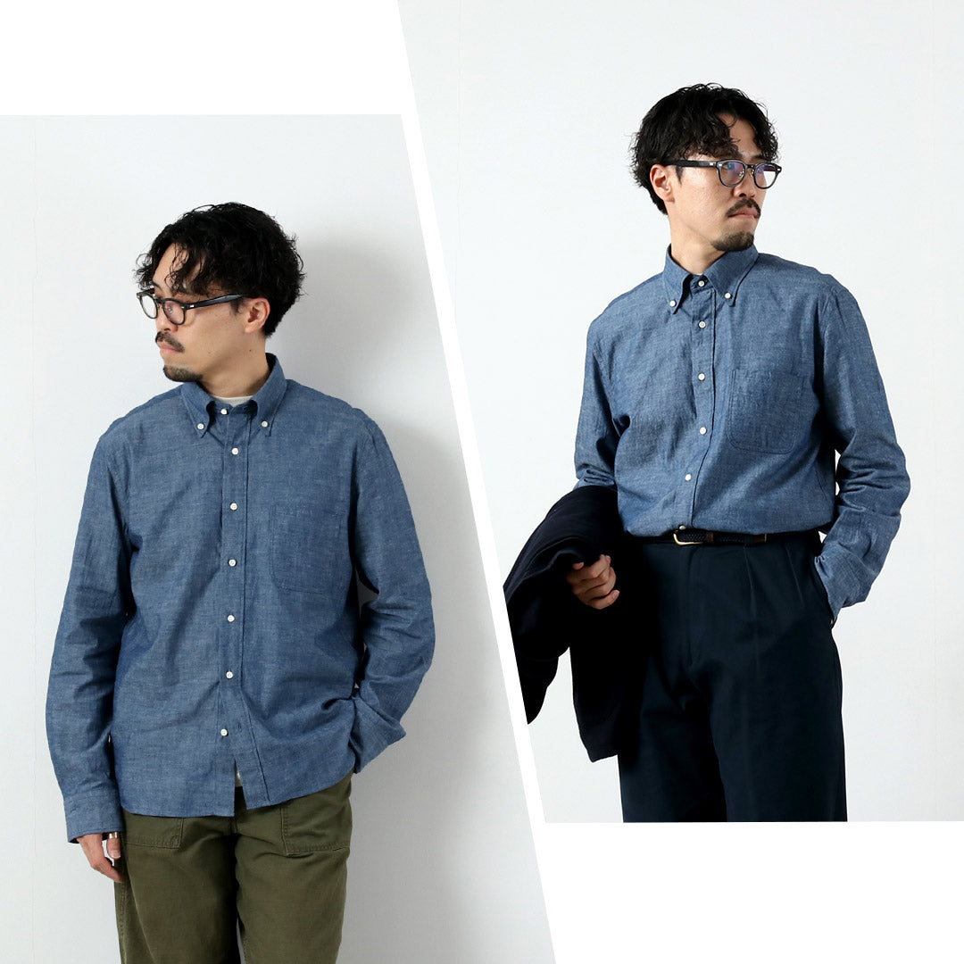 Rococo / Selvage Chambray按钮下衬衫