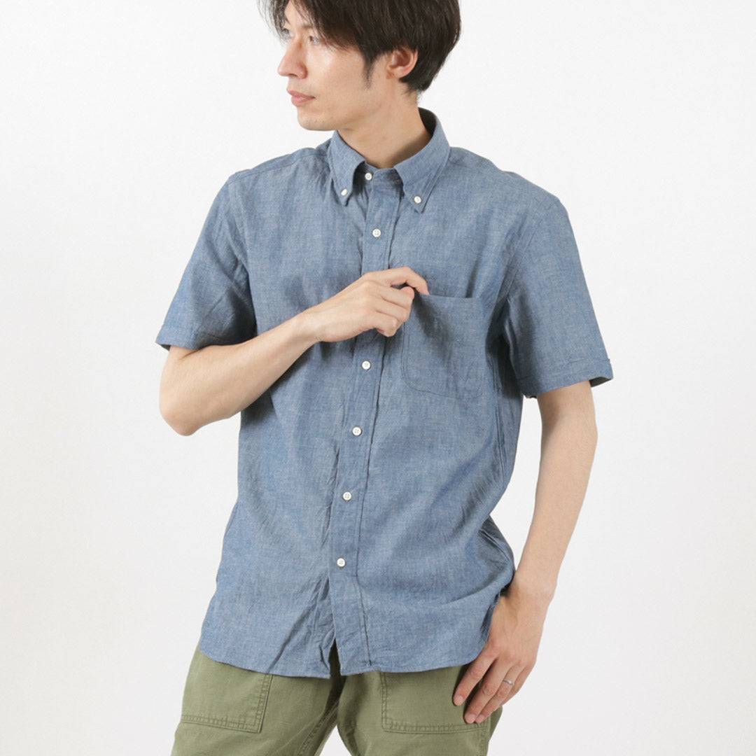 Rococo / selvage chambray s / s按鈕下襯衫