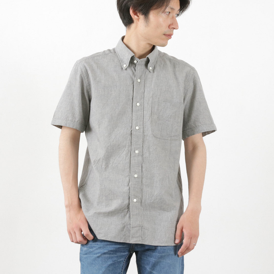 Rococo / selvage chambray s / s按鈕下襯衫