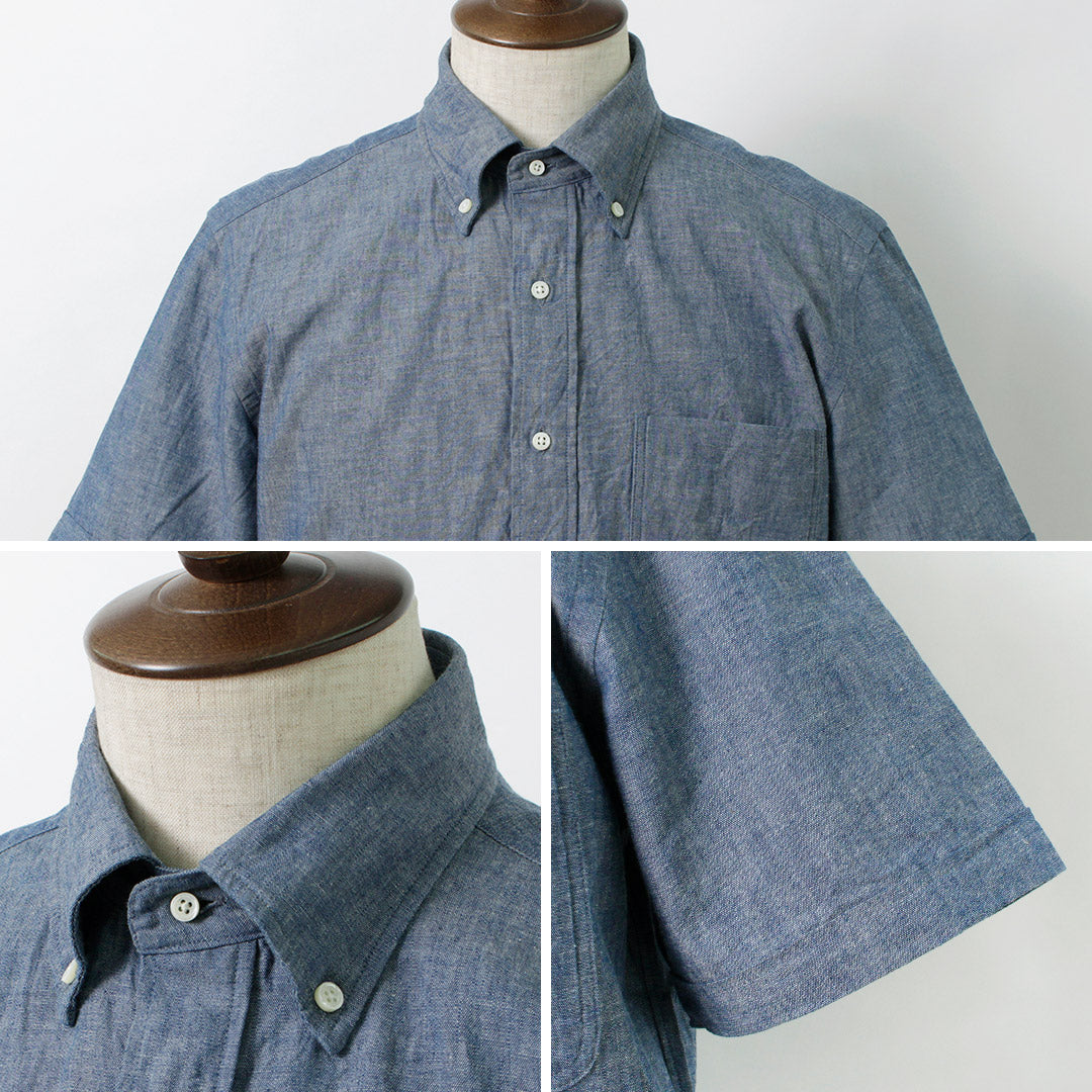 Rococo / selvage chambray s / s按鈕下襯衫