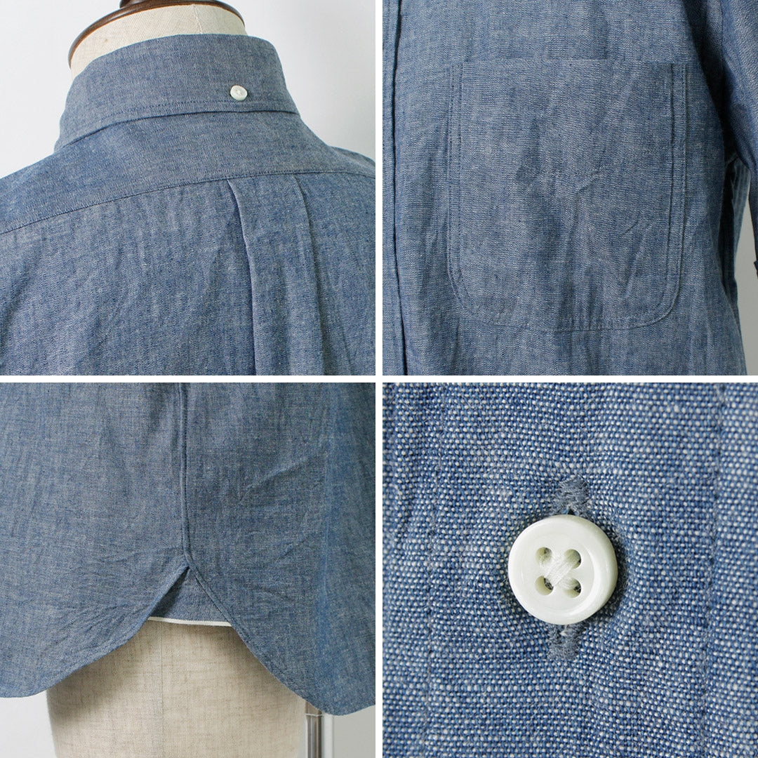 Rococo / selvage chambray s / s按鈕下襯衫