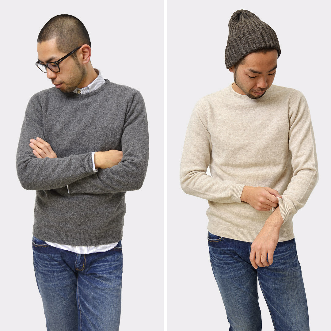 William Lockie / Lambswool Crew Cuello Knit