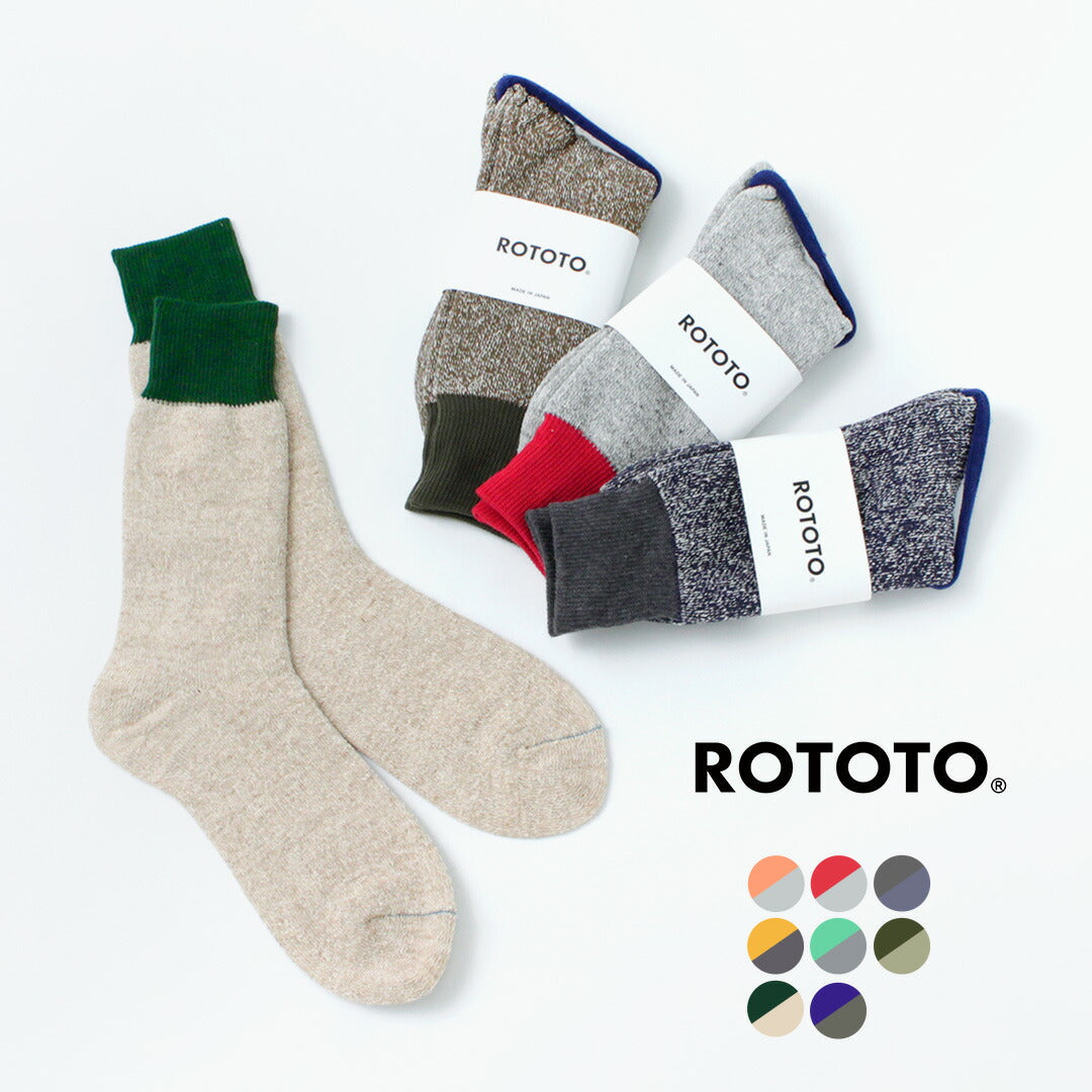 Rototo / Double Face s袜子丝绸和棉花