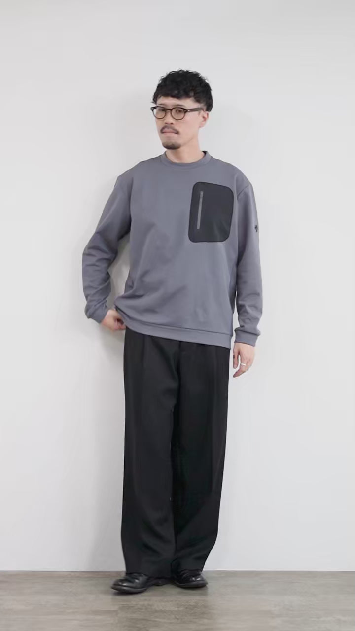 トップス DESCENTE ALLTERRAIN Air Sweat Pullover DESCENTE ALLTERRAIN81 / Air Grid Crew Neck Sweatshirt