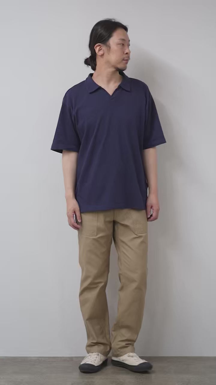 HEALTHKNIT / US Cotton Mesh Skipper Polo Shirt