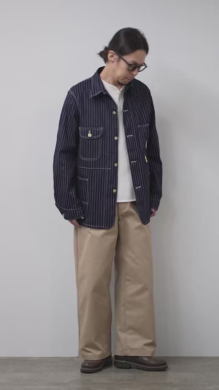 SUGAR CANE / 9oz. Wabash Stripe Work Coat