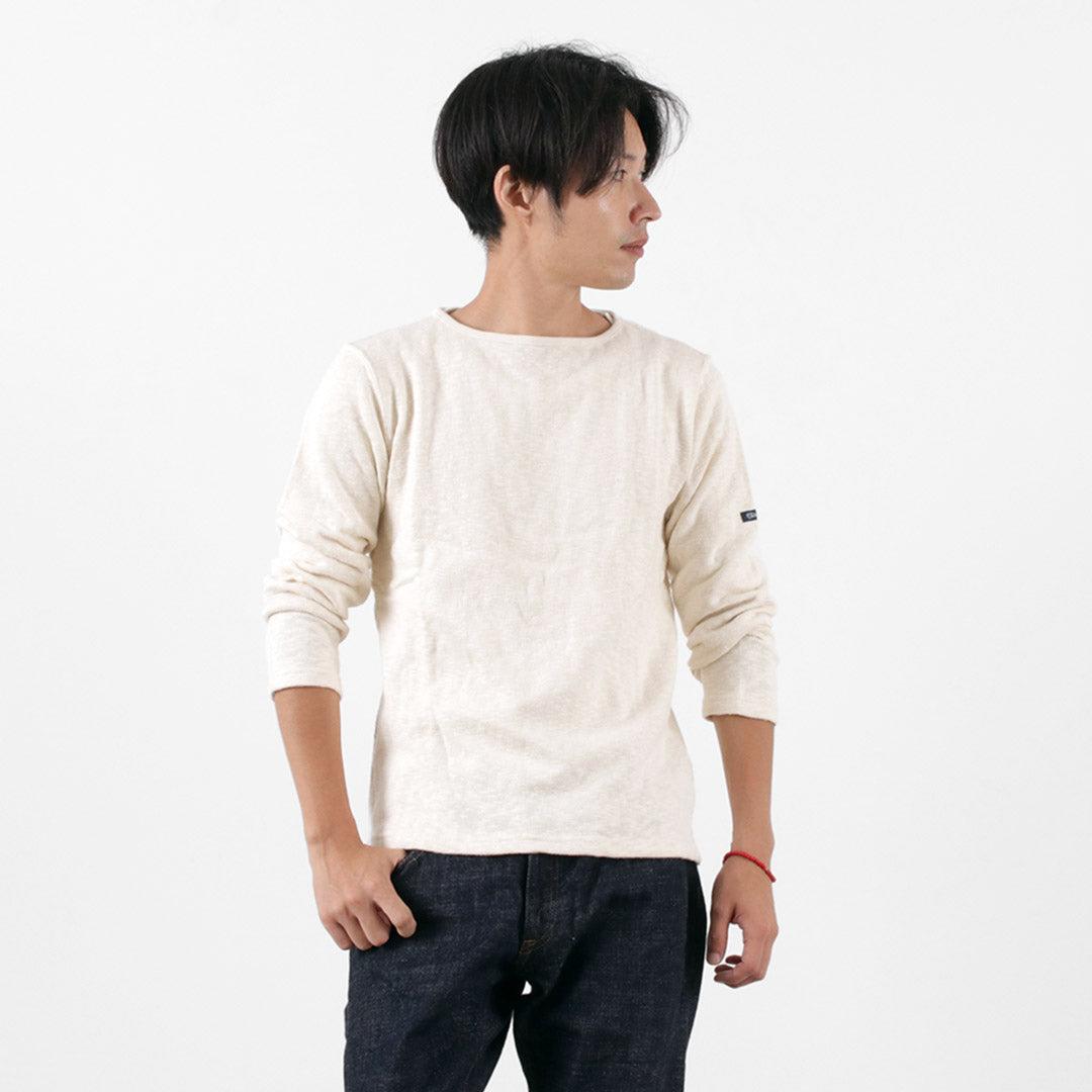 TIEASY / Organic boat neck basque shirt