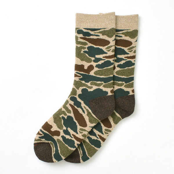 ROTOTO / R1339 Pile camo crew socks