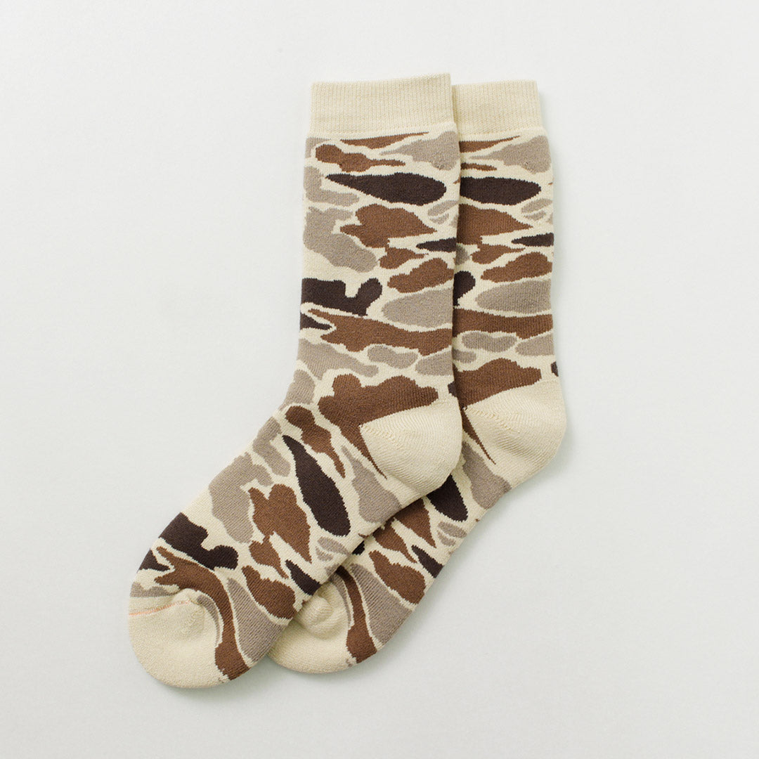 Calcetines de tripulación de camuflaje de pilotes de rototo / R1339