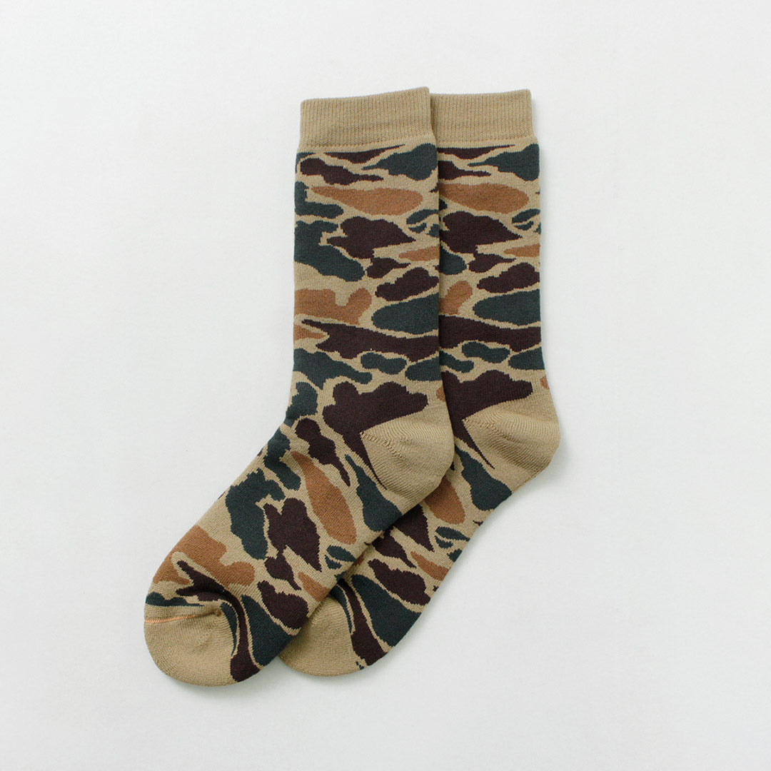 Calcetines de tripulación de camuflaje de pilotes de rototo / R1339