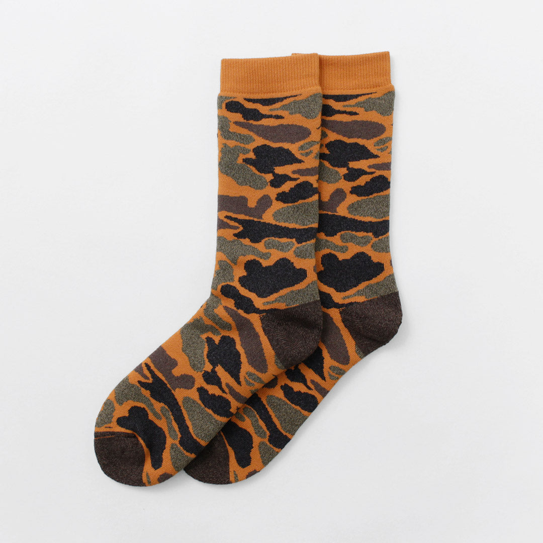 ROTOTO / R1339 Pile camo crew socks