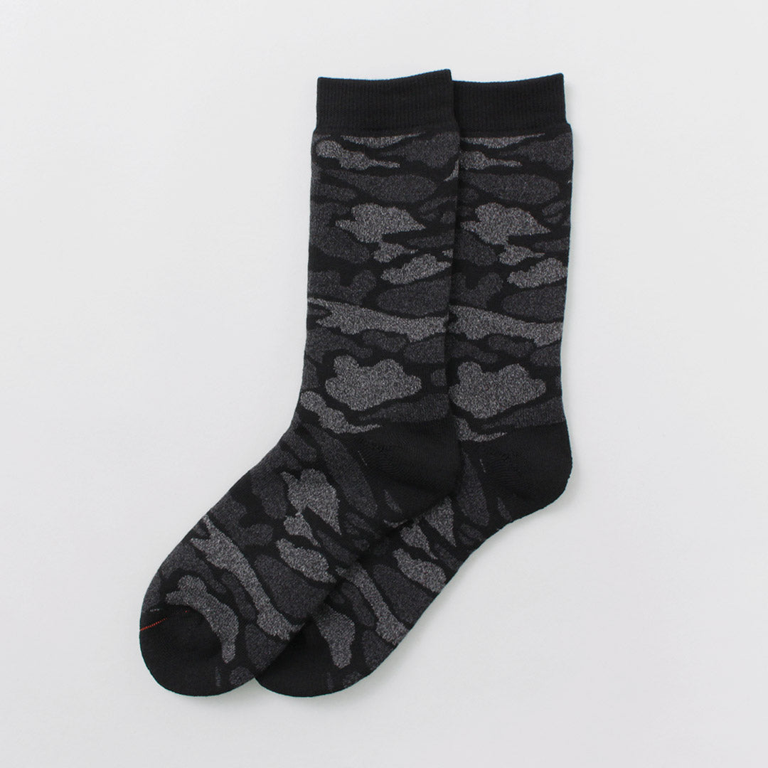 ROTOTO / R1339 Pile camo crew socks