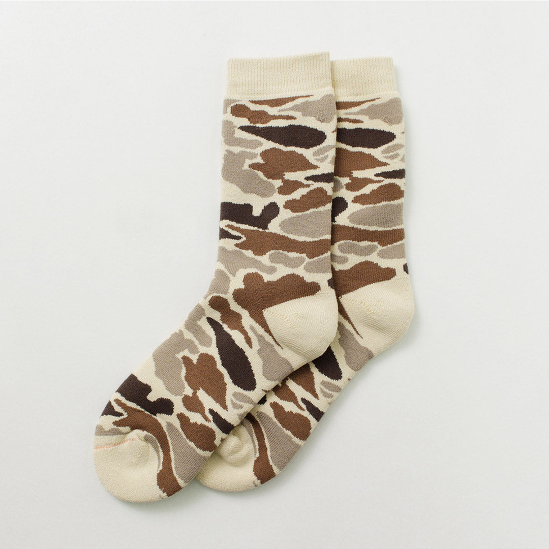 Calcetines de tripulación de camuflaje de pilotes de rototo / R1339