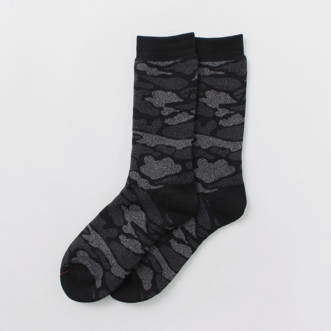 ROTOTO / R1339 Pile Camo Crew Socks