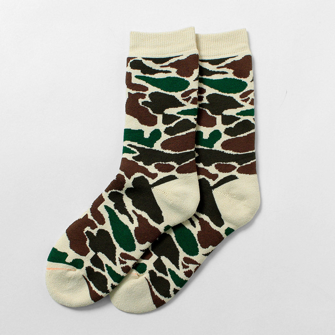 ROTOTO / R1339 Pile Camo Crew Socks