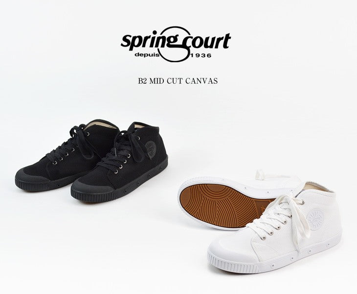 SPRING COURT / B2 Mid Cut Canvas Sneakers