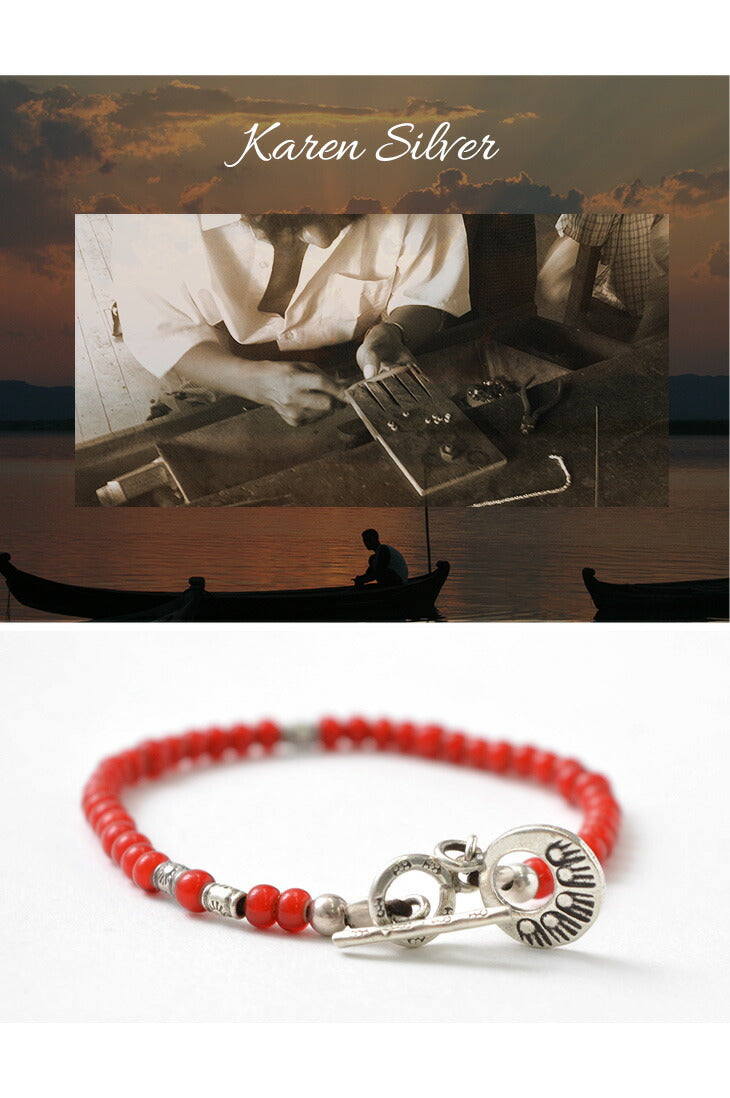 PHADUA / White Heart Bead Bracelet