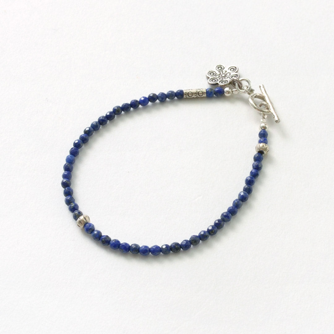 Bracelet de perle coupé Phadua / Lapis (3 mm)