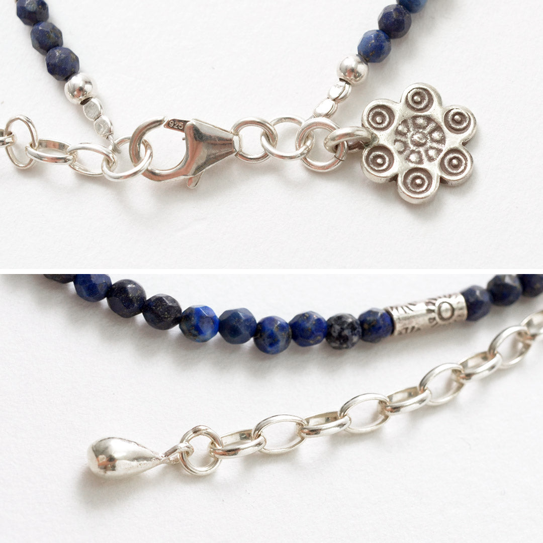 Phadua / Lapis (3mm) 절단 구슬 anklet juresters