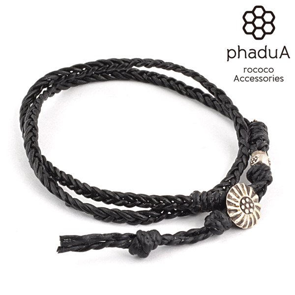 Phadua / Bradydd 1 mm de cuero 2 brazalete de envoltura