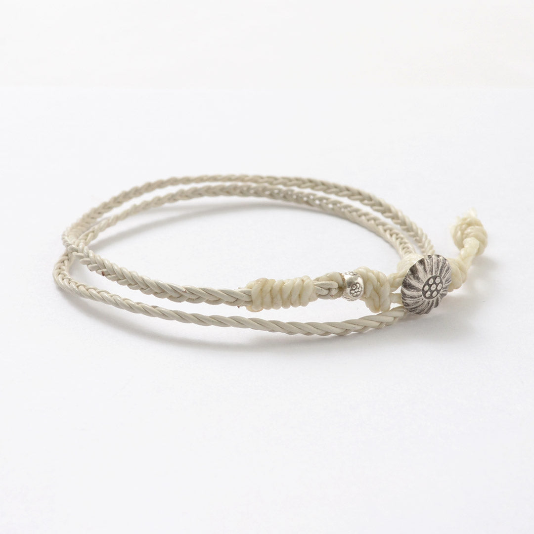 PHADUA / Braided 1mm Leather 2 Wrap Anklet