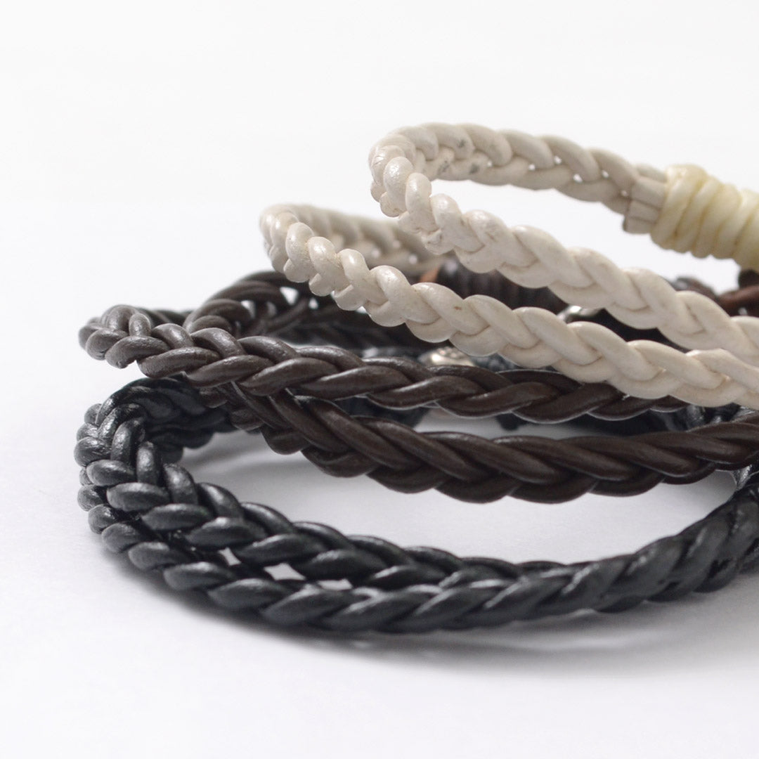 PHADUA / Braided 1.5mm Leather 2 Wrap Bracelet