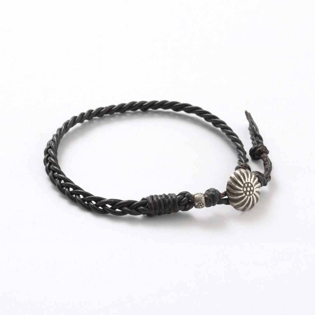 PHADUA / Braided 1.5mm Leather Anklet