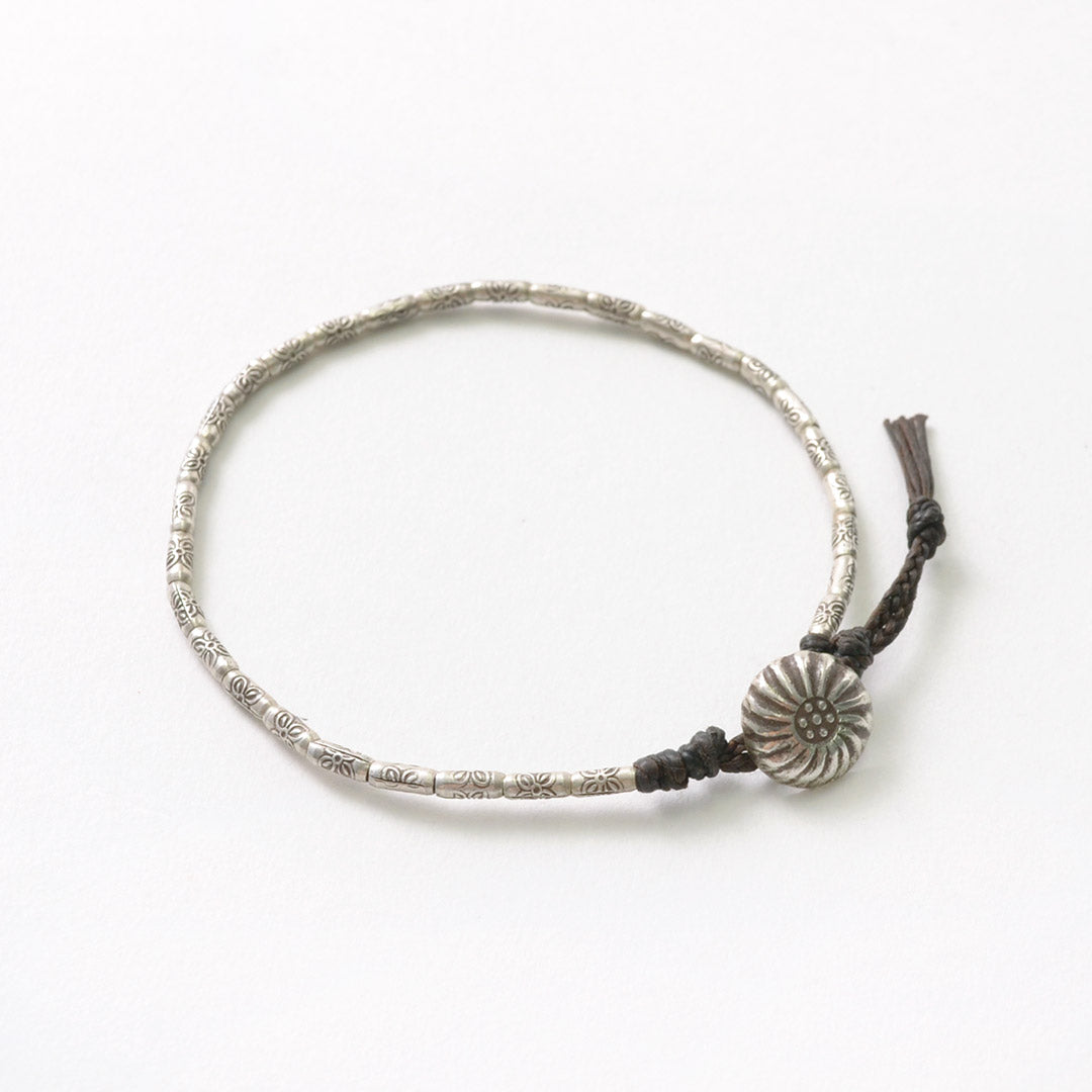 Phadua / Karen Silver Beaded Concho Anklet