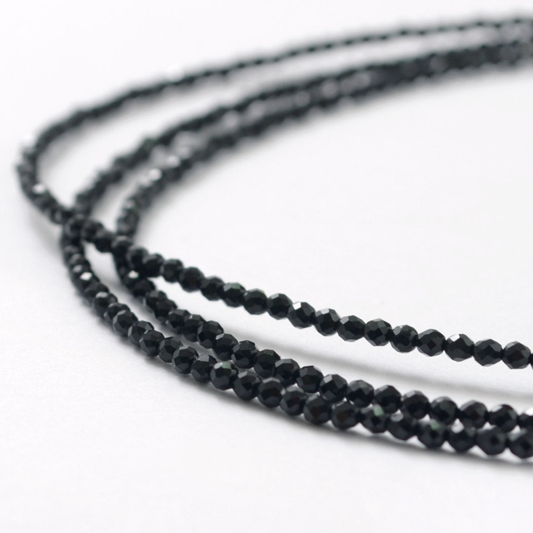 PHADUA / Onyx (2mm) cut bead necklace/anklet