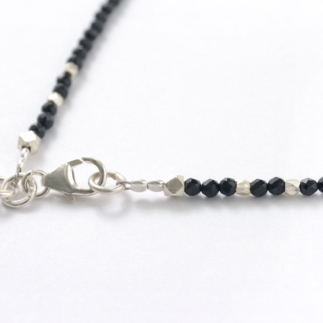 PHADUA / Onyx (2mm) cut bead necklace/anklet