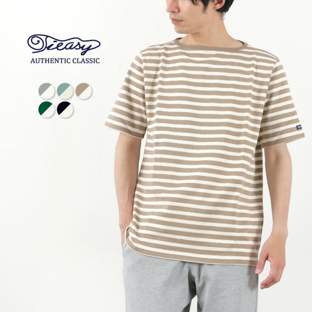 TIEASY / HDCS Boatneck Short Sleeve Striped Basque Shirt