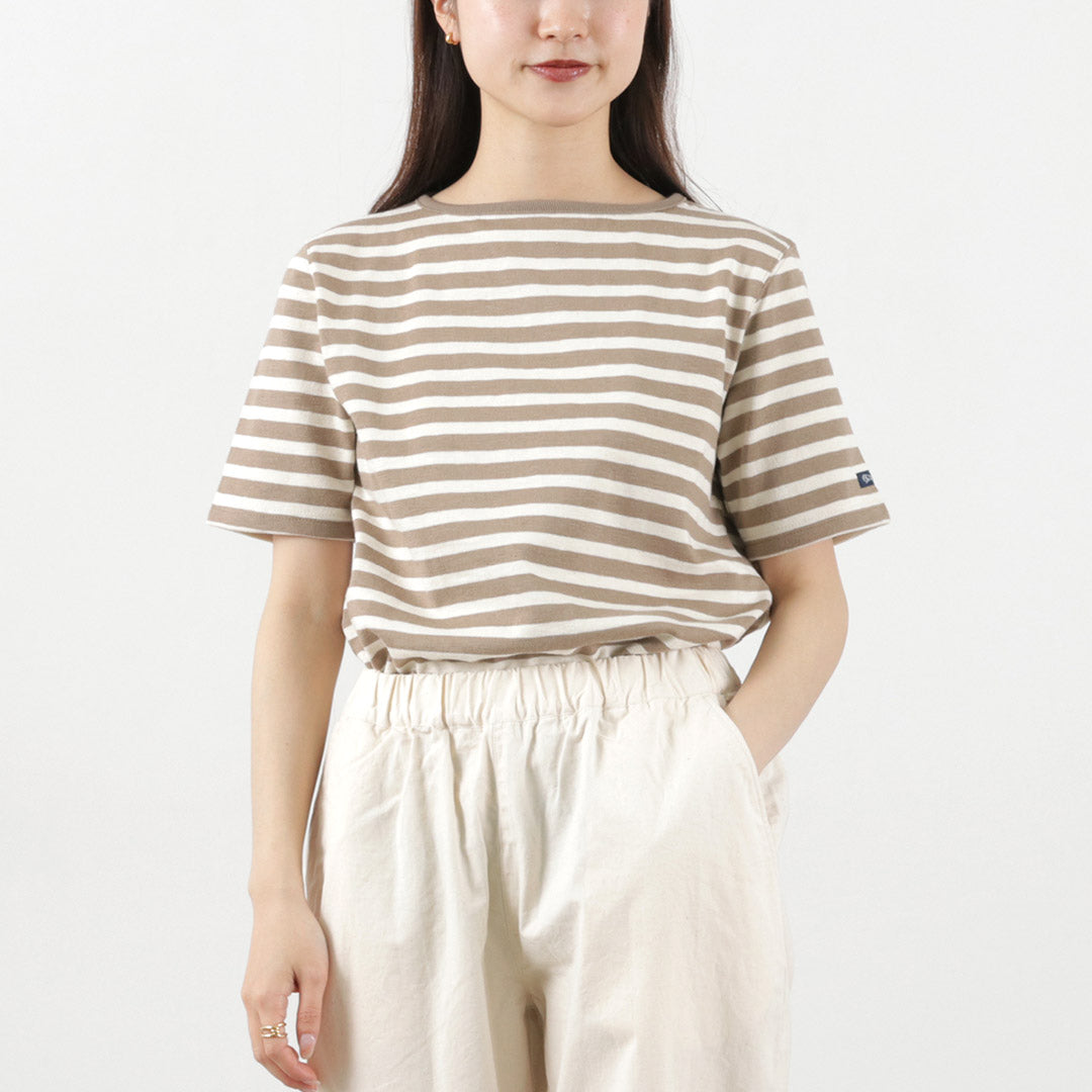 TIEASY / HDCS Boatneck Short Sleeve Striped Basque Shirt