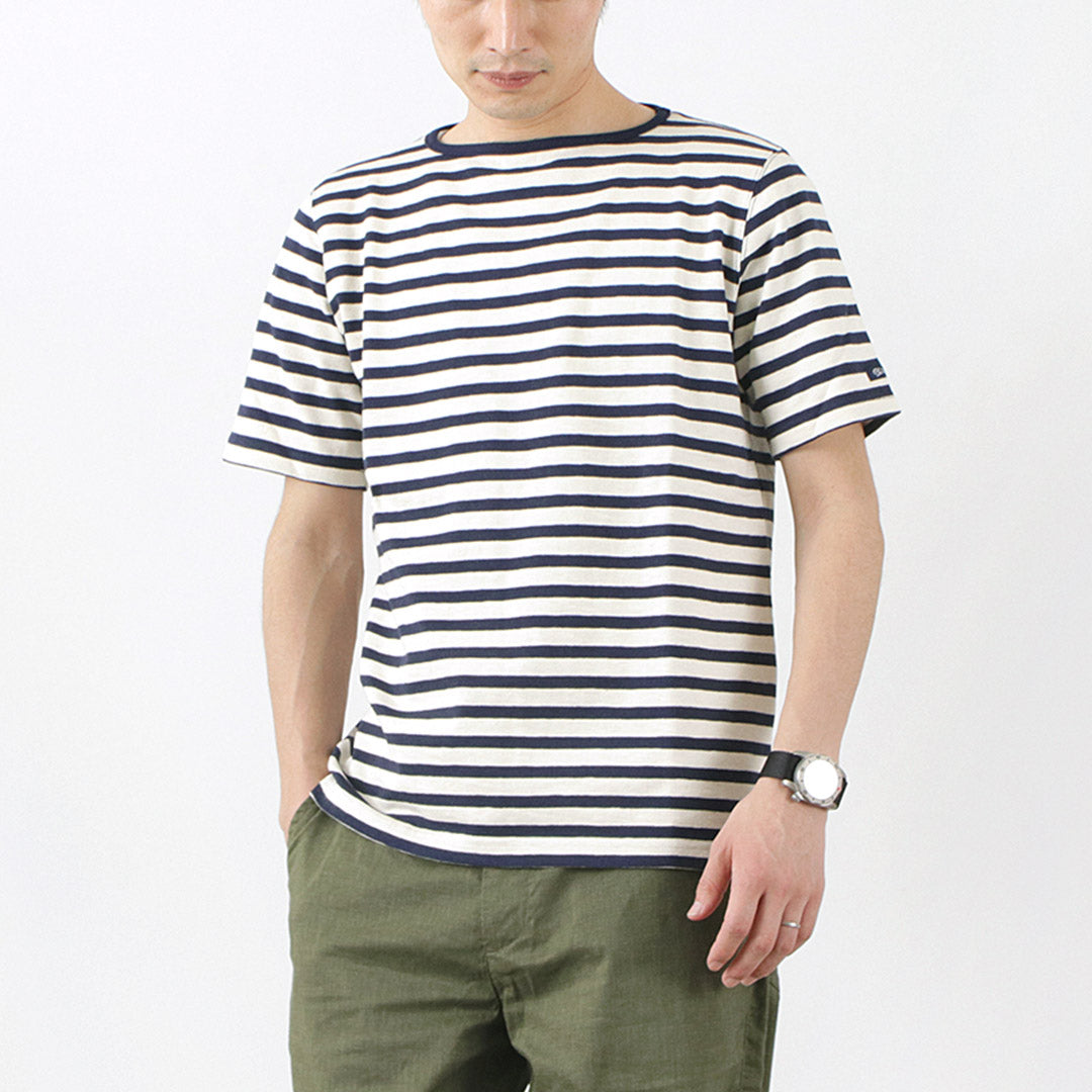 TIEASY / HDCS Boatneck Short Sleeve Striped Basque Shirt