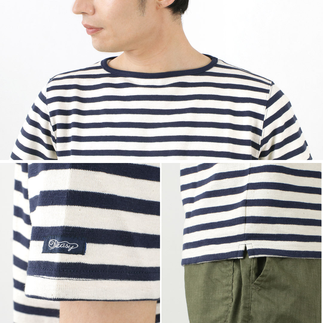 TIEASY / HDCS Boatneck Short Sleeve Striped Basque Shirt