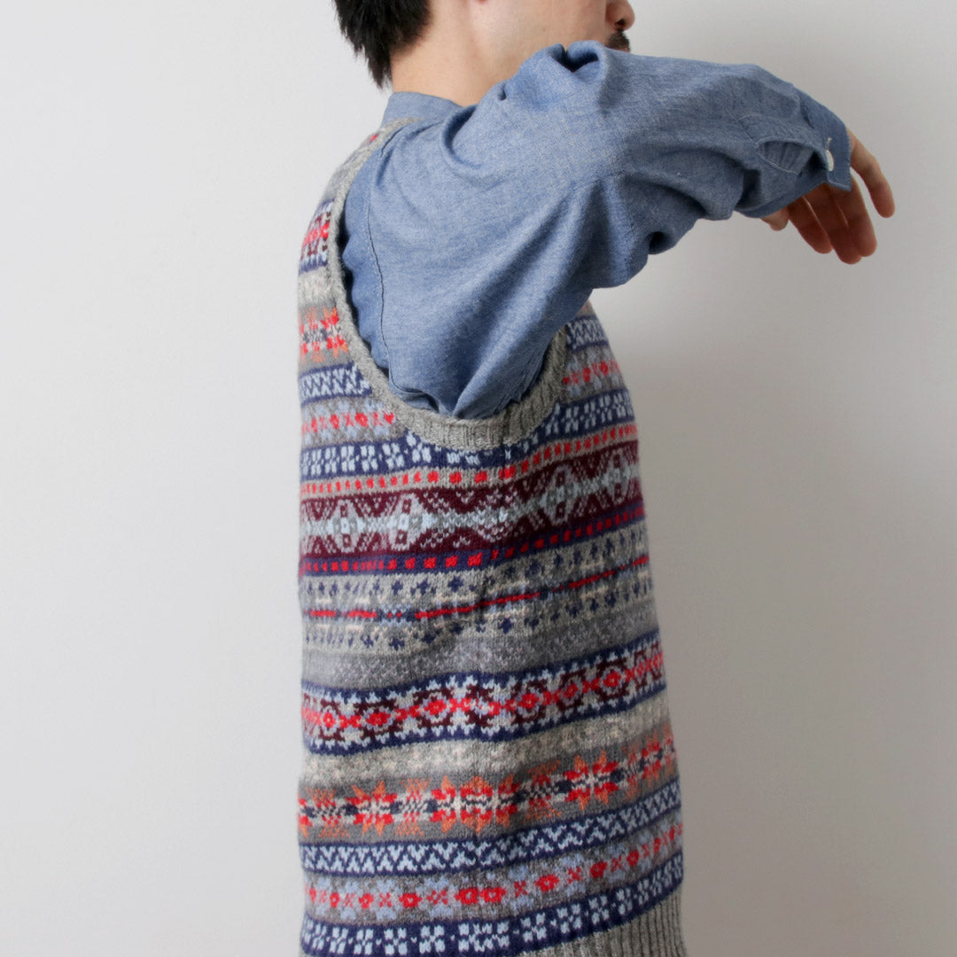 JAMIESONS / Fair Isle V-neck Vest