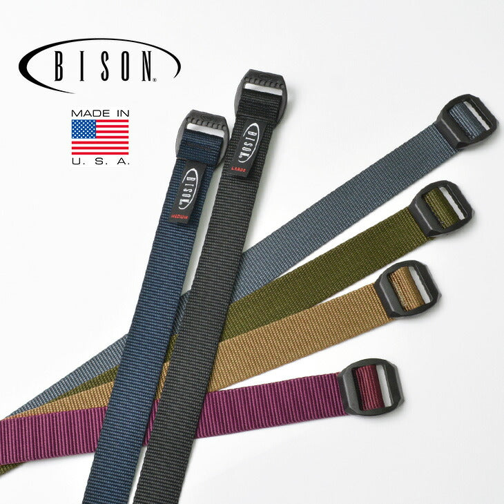 BISON / Webbing Belt 30mm Plain Nylon Belt