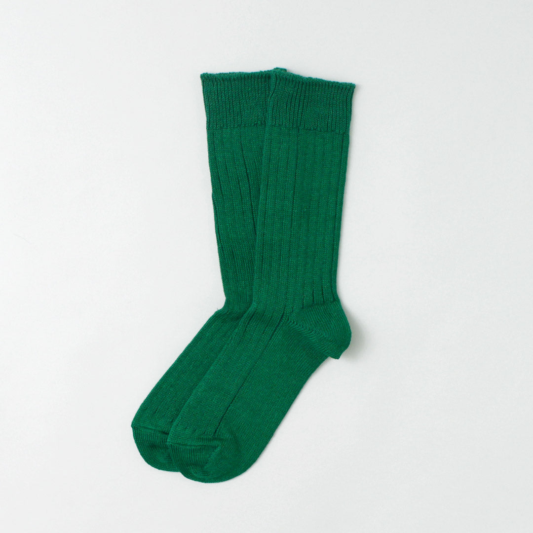 Chaussettes côtelées en coton en lin Rototo / R1461