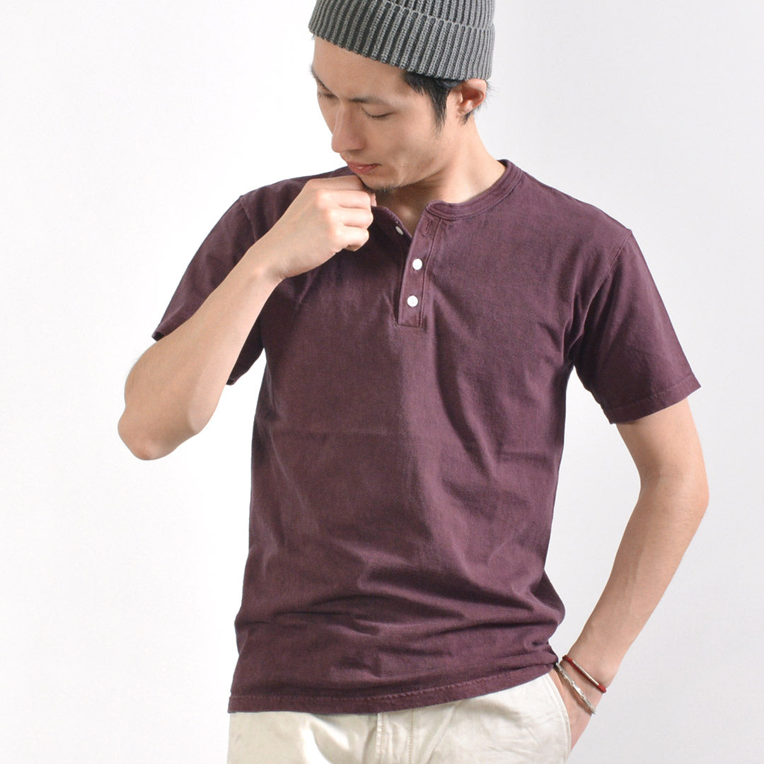 GOOD ON / Short sleeve henley neck T-shirt