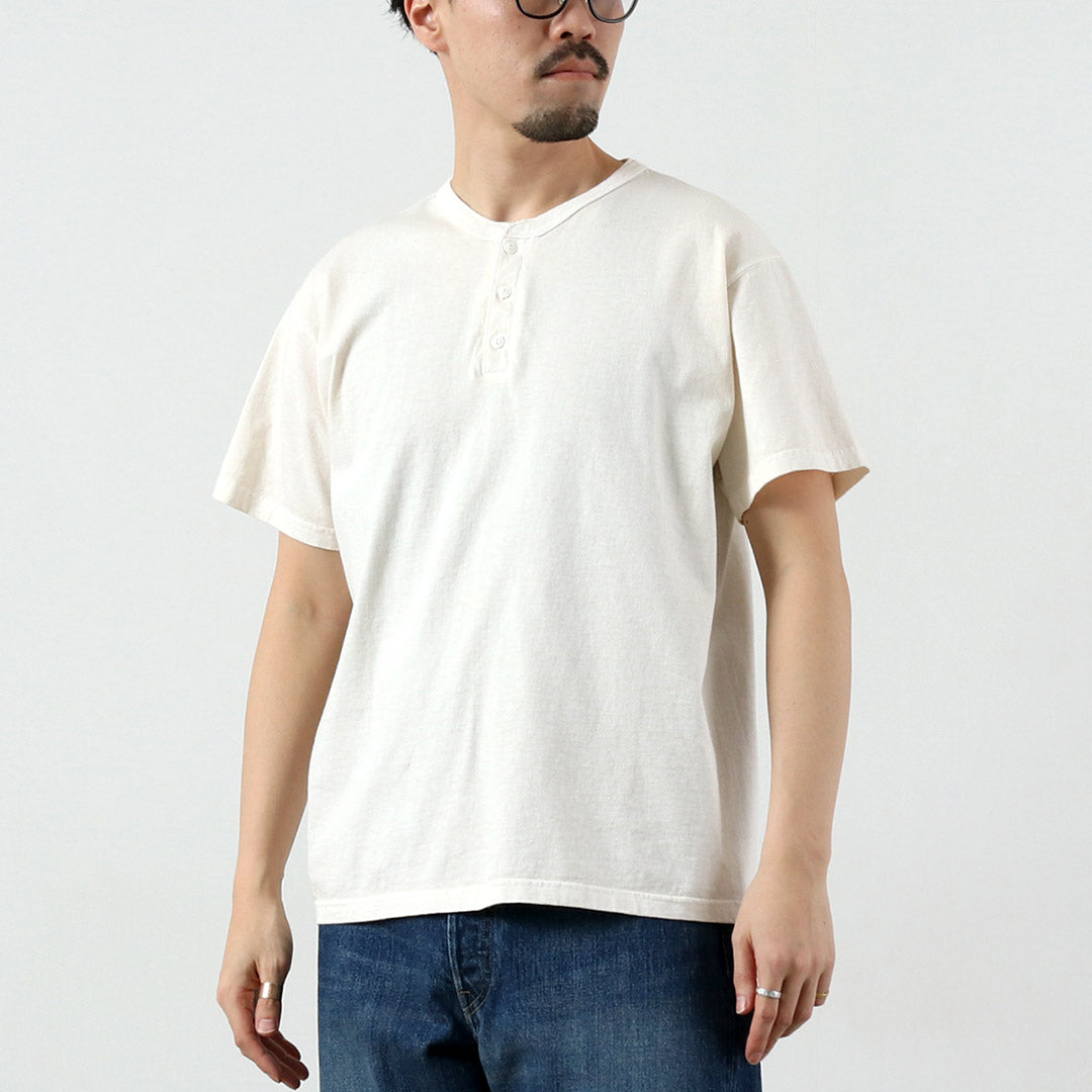 GOOD ON / Short-Sleeve Henley Neck T-Shirt