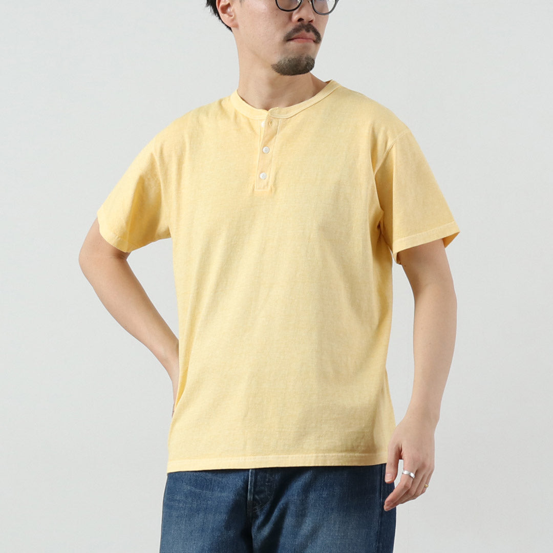 GOOD ON / Short-Sleeve Henley Neck T-Shirt
