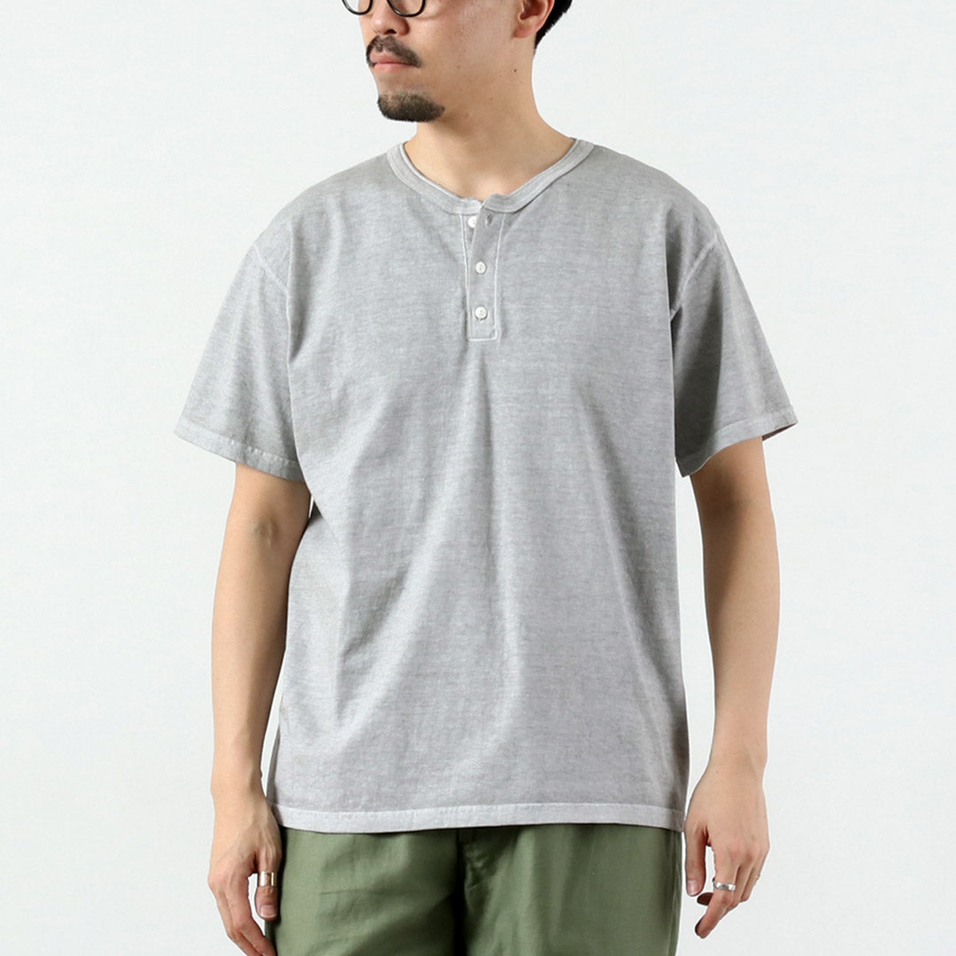 GOOD ON / Short-Sleeve Henley Neck T-Shirt