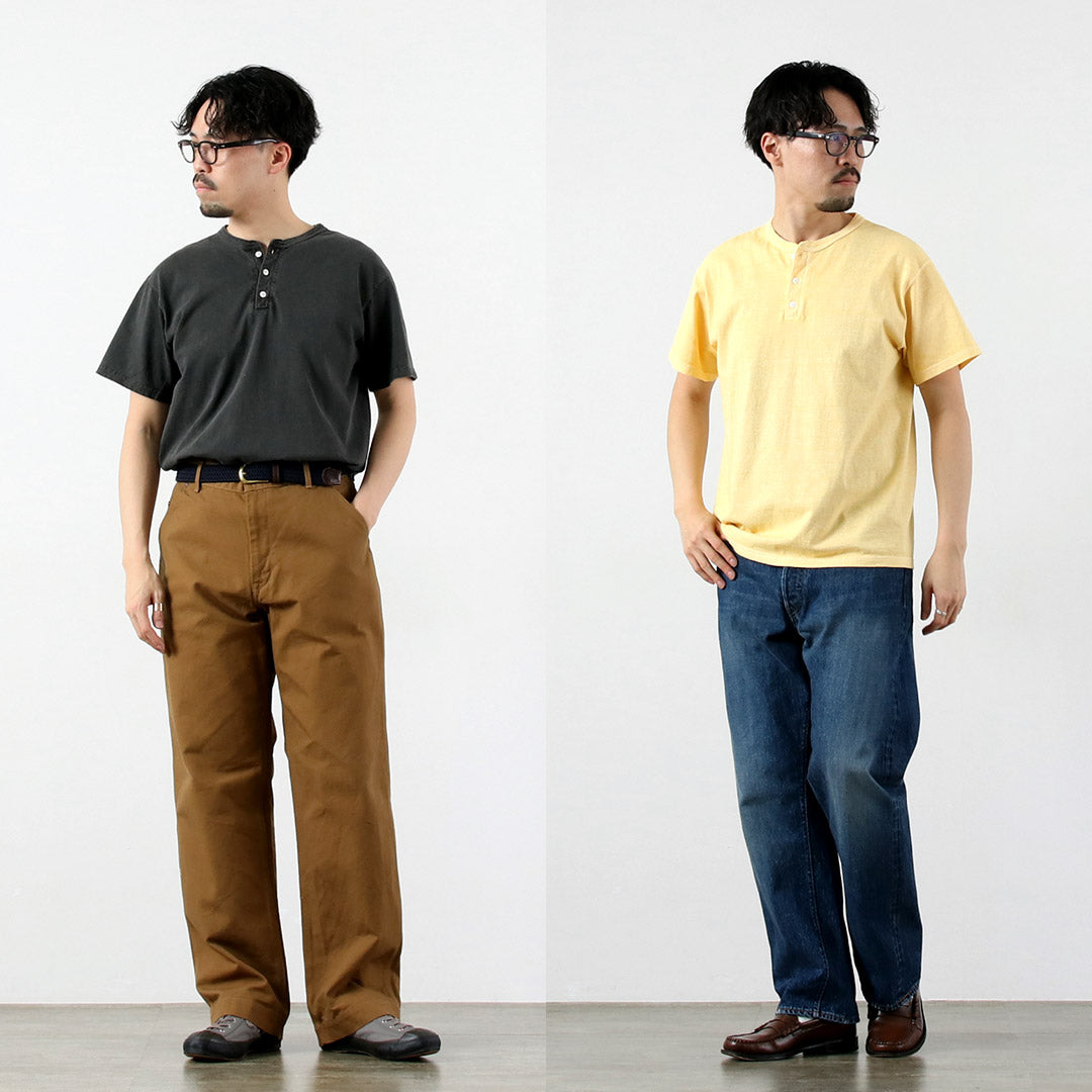 GOOD ON / 短袖亨利领T恤