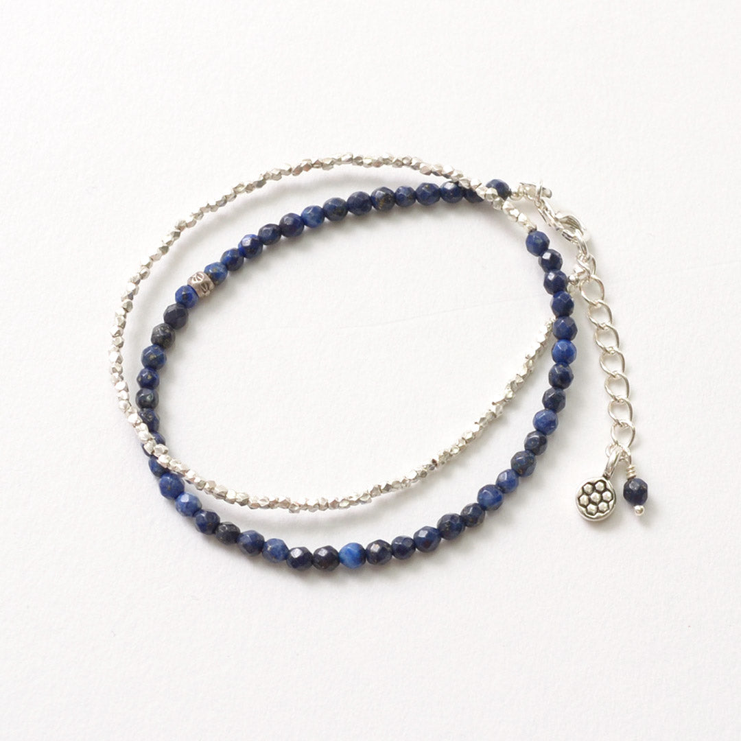 Bracelet phadua / lapis lazuli w-wrap