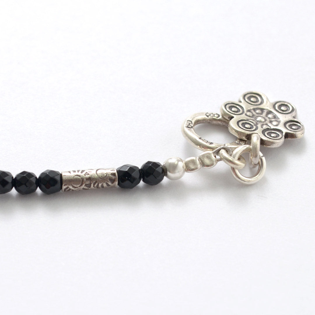 PHADUA / Black onyx cut beads bracelet