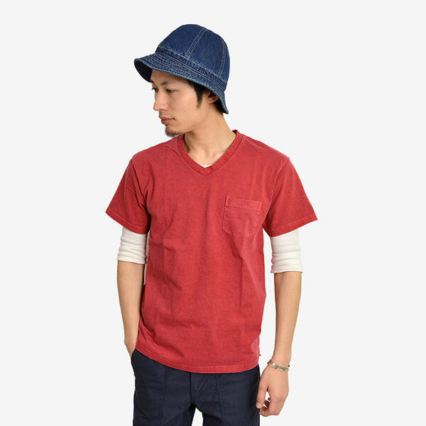 GOOD ON / GOST1408 Short sleeve V-neck pocket T-shirt