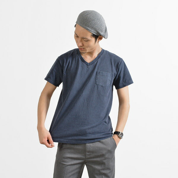 GOOD ON / GOST1408 Short sleeve V-neck pocket T-shirt