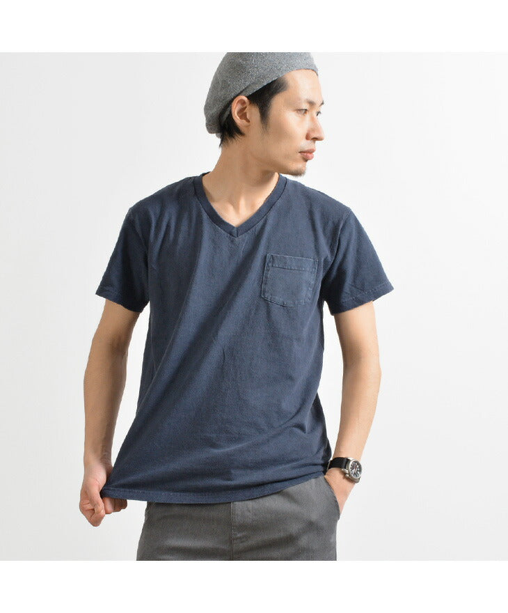 GOOD ON / GOST1408 Short sleeve V-neck pocket T-shirt