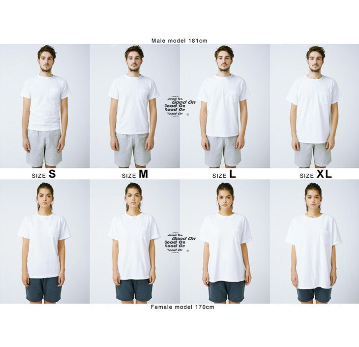 GOOD ON / GOST1408 Short sleeve V-neck pocket T-shirt