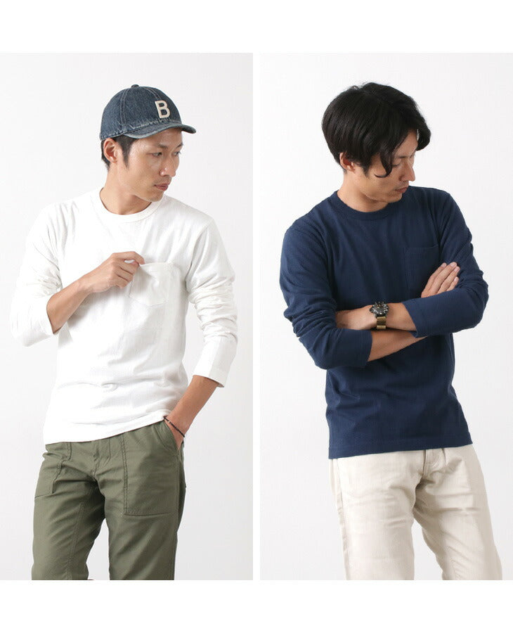 Granges / BR-1106 Jersey Crew Neck L / S Pocket T-shirt